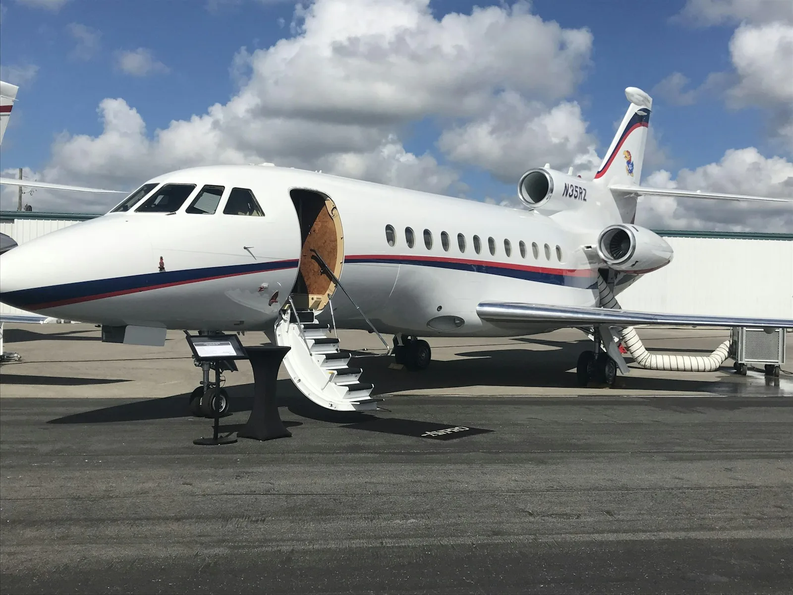 Private aircraft awaiting departure