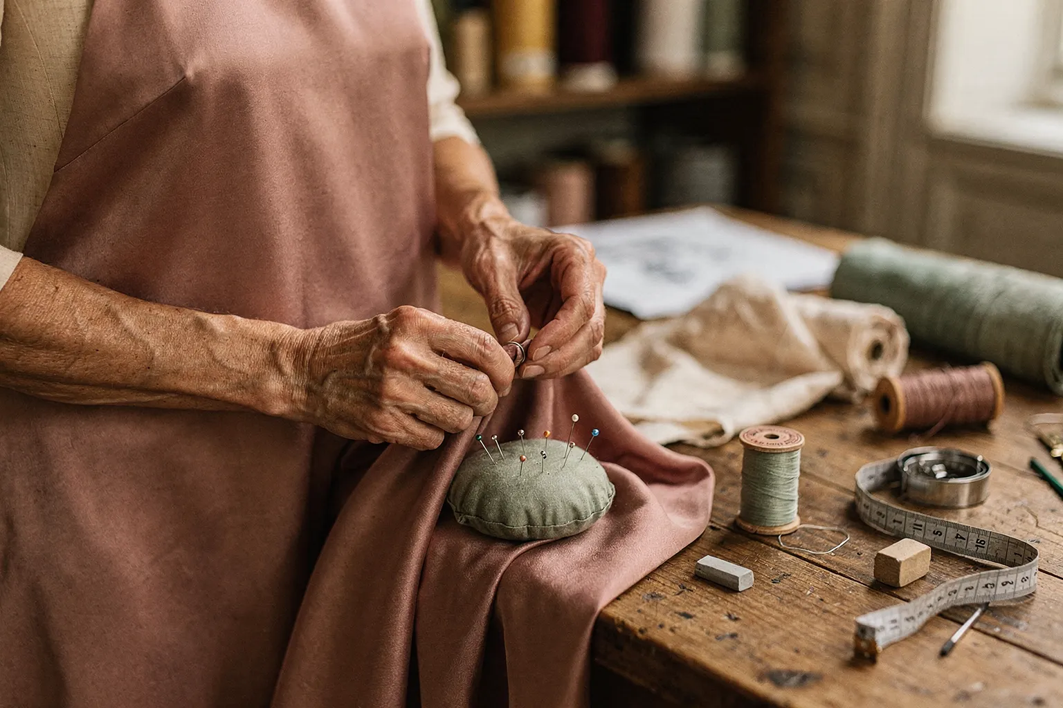 Couture craftsmanship arranged for a private client