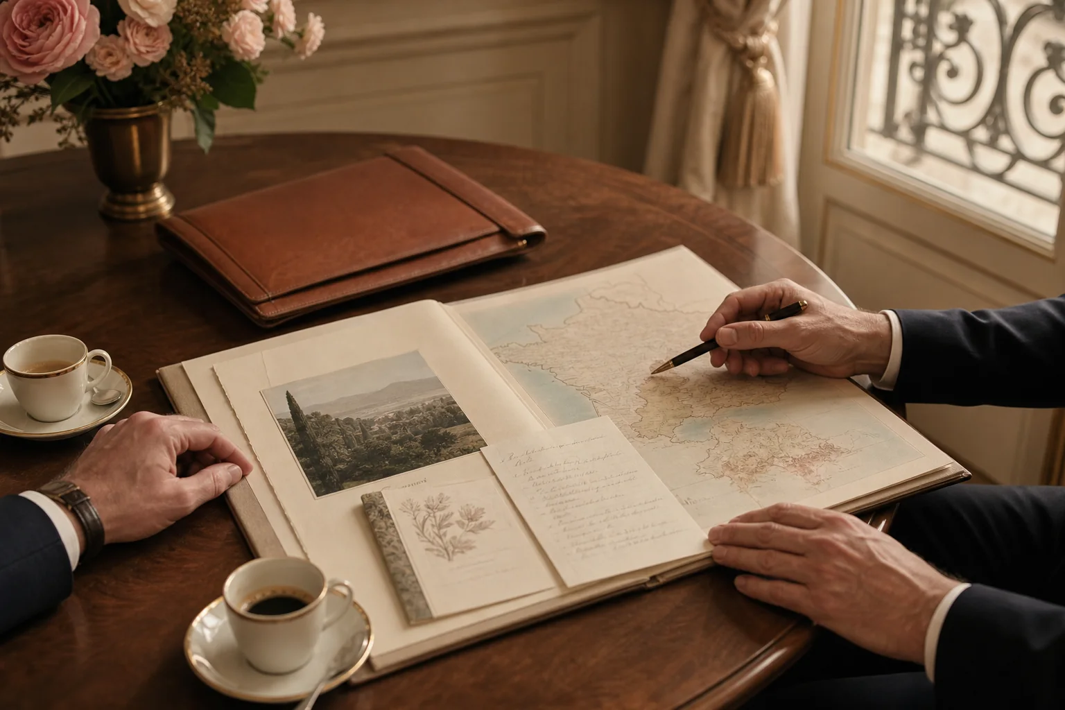 A travel advisor and concierge refining a private France and Switzerland journey